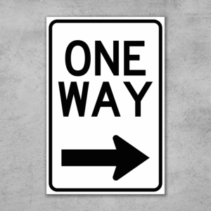 One Way Right Arrow