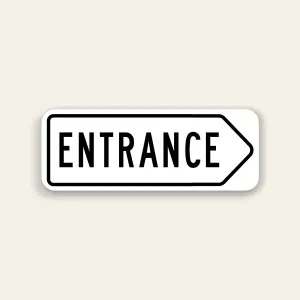 Entrance – right Arrow Sign 32×12 Inch