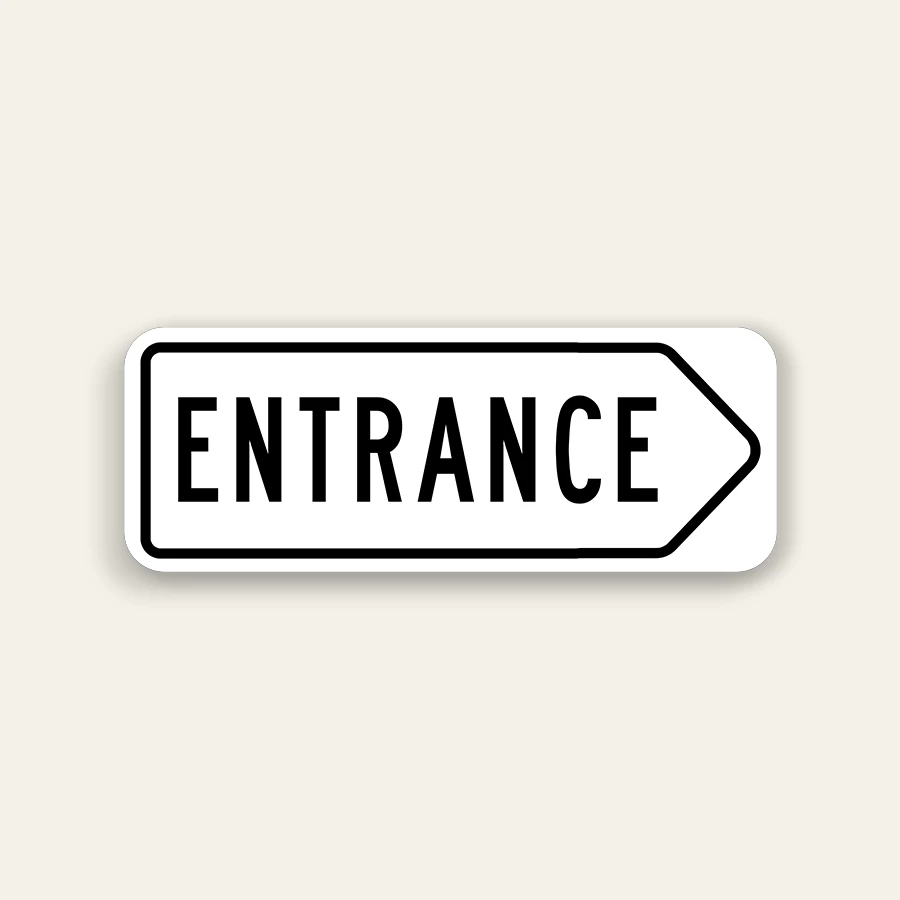 Entrance – right Arrow Sign 32×12 Inch