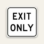 Exit Only Sign 24×24 Inch (Black)