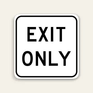 Exit Only Sign 24×24 Inch (Black)