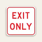 Exit Only Sign 24×24 Inch (Red)