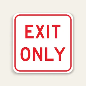 Exit Only Sign 24×24 Inch (Red)