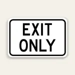 Exit Only Sign 18×12 Inch (Black)