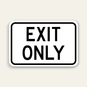Exit Only Sign 18×12 Inch (Black)