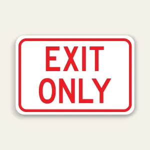 Exit Only Sign 18×12 Inch (Red)