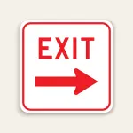 EXIT – Right Arrow Sign 24×24 Inch (Red)
