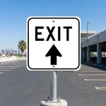 EXIT – Up Arrow Sign (Red)
