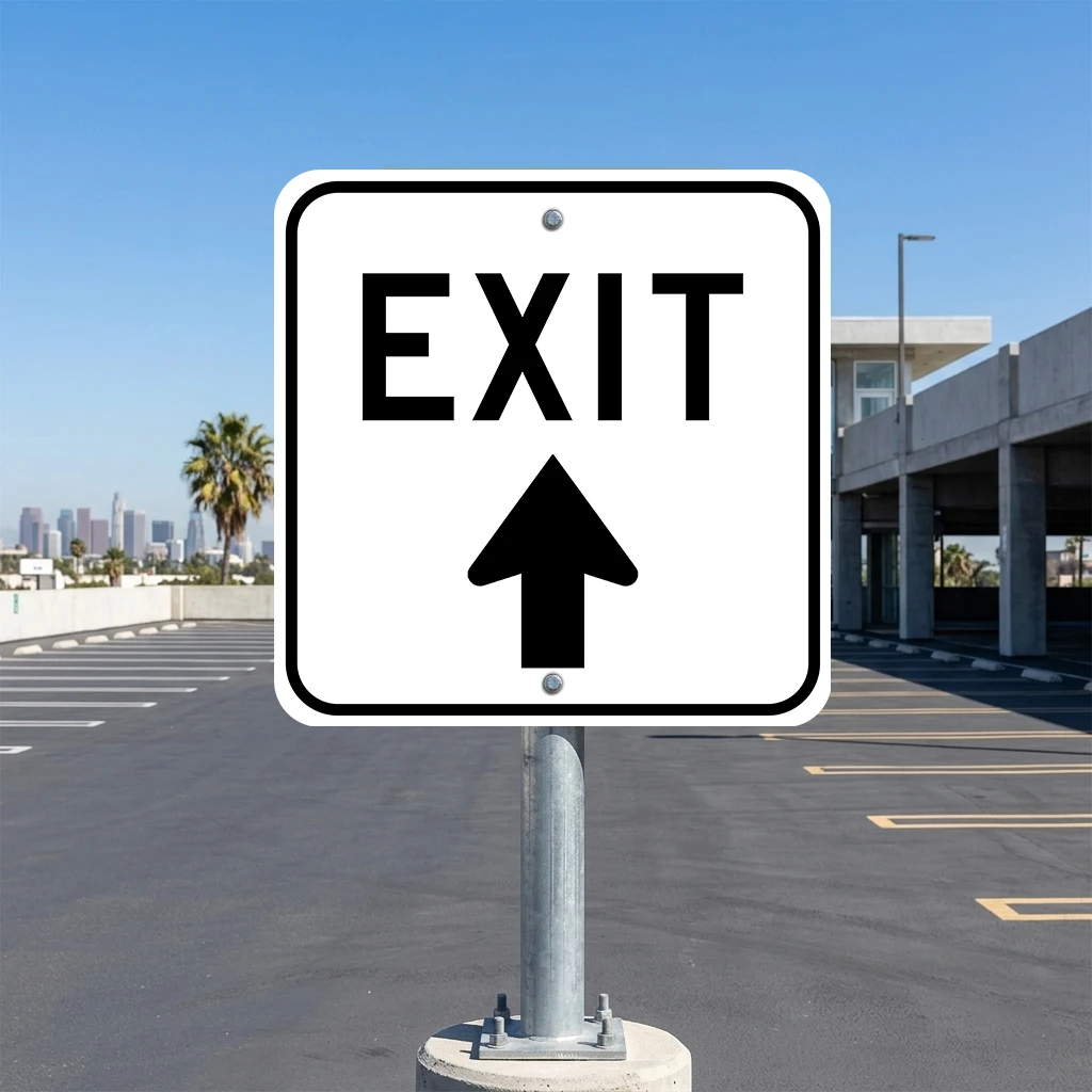 EXIT – Up Arrow Sign (Red)