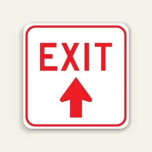 EXIT – Up Arrow Sign 24×24 Inch (Red)