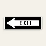 EXIT – Left Arrow Sign 36×12 Inch