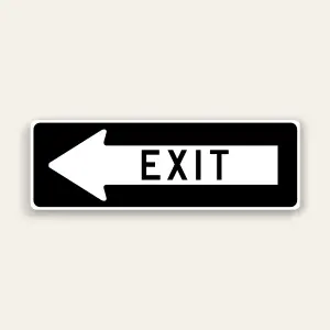 EXIT – Left Arrow Sign 36×12 Inch