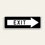 EXIT – Right Arrow Sign 36×12 Inch