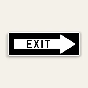 EXIT – Right Arrow Sign 36×12 Inch