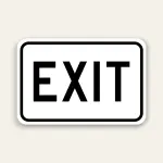 EXIT Sign 18×12 Inch (Black)