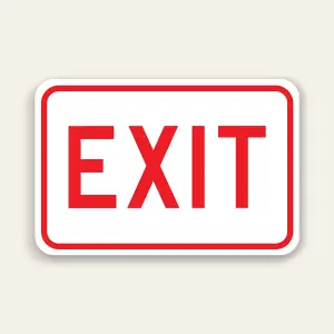 EXIT Sign 18×12 Inch (Red)