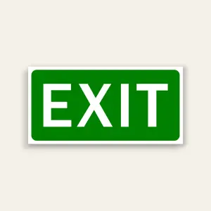 EXIT Sign (Green Background) 10×5 Inch