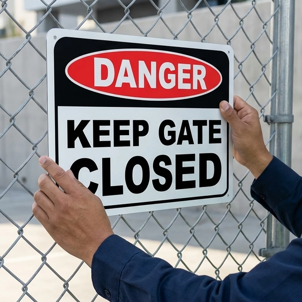 Danger Keep Gate Closed – 12×18 Inch