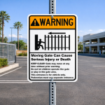 Moving Gate Serious Injury/Death Warning Sign