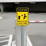 watch for gate arm sign