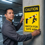 watch for gate arm sign