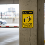 watch for gate arm sign
