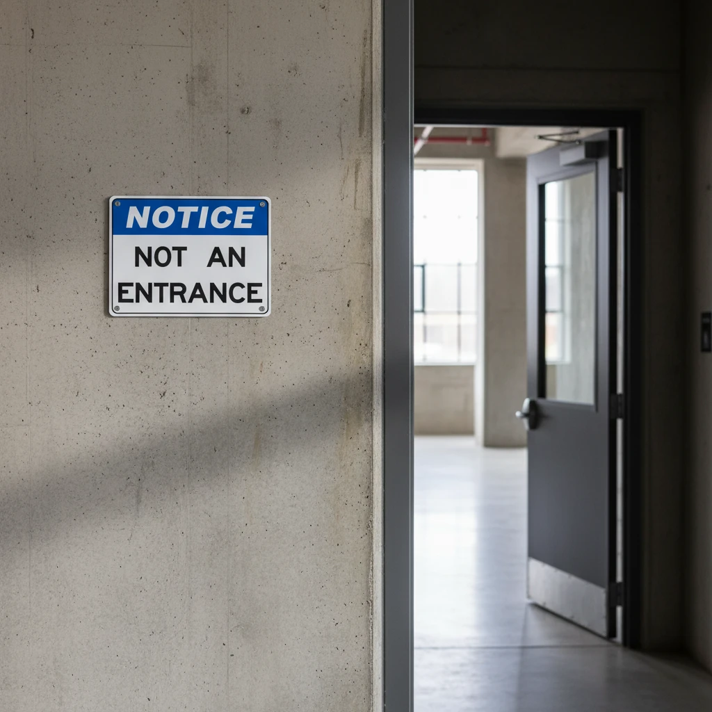 Not an entrance sign