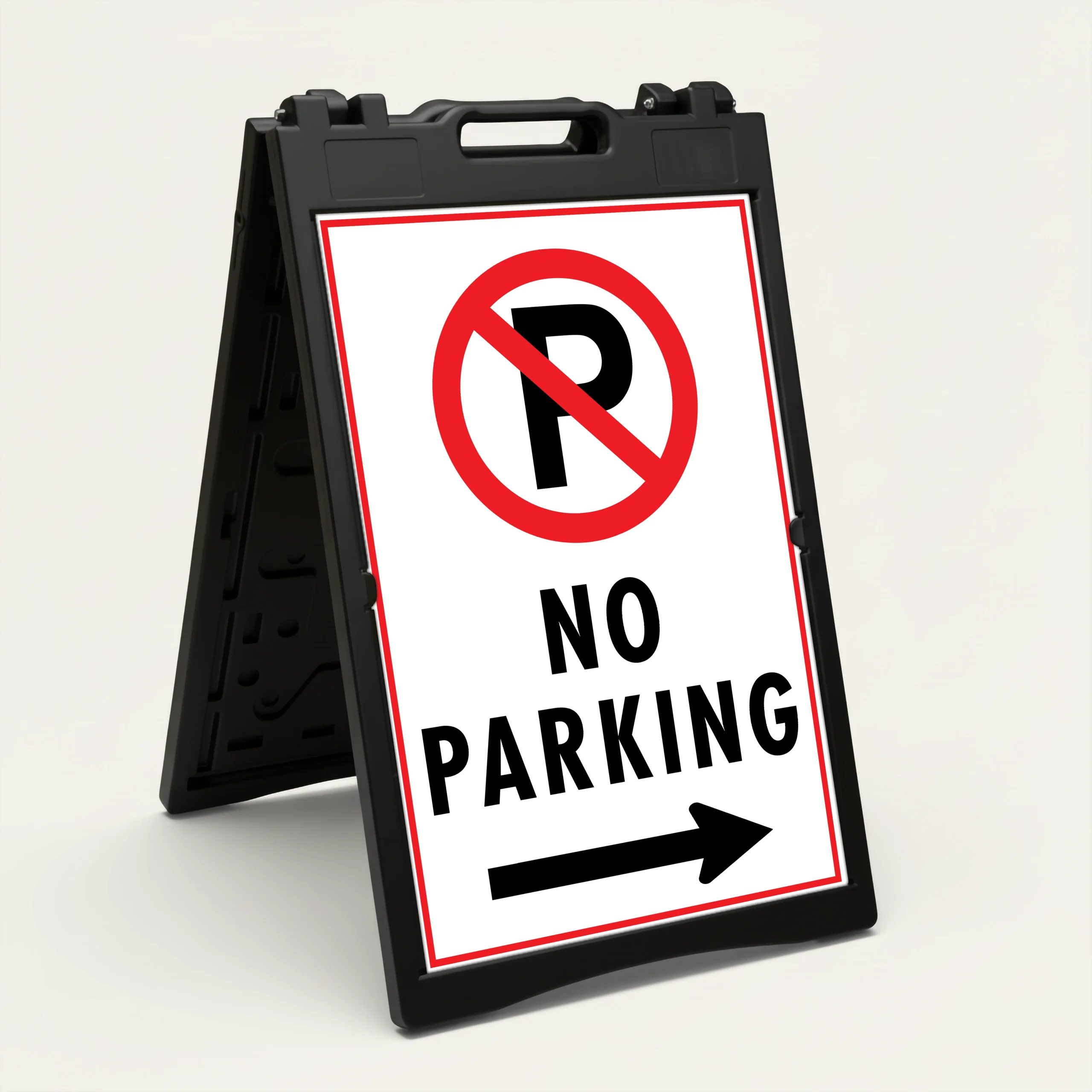 no parking, right arrow