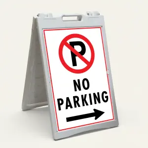 No Parking - Right Side Arrow