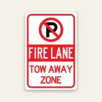 No Parking Fire Lane Tow Zone
