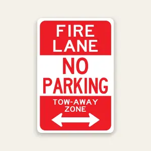 Fire Lane No Parking Tow Zone Sign