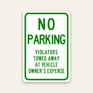 No Parking Tow Away Sign
