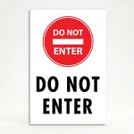 Do Not Enter A-Frame sign panel red traffic restriction sign