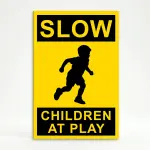 Slow Children At Play A-Frame sign panel safety warning sign with child icon