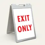 Exit Only red sign directional traffic sign