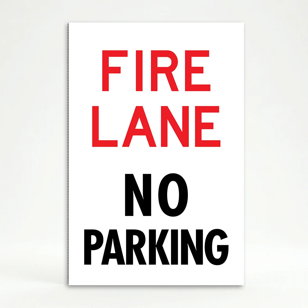 Fire Lane No Parking sign emergency access restriction sign