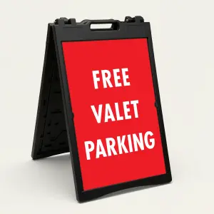 Free Valet Parking sign red background valet service sign