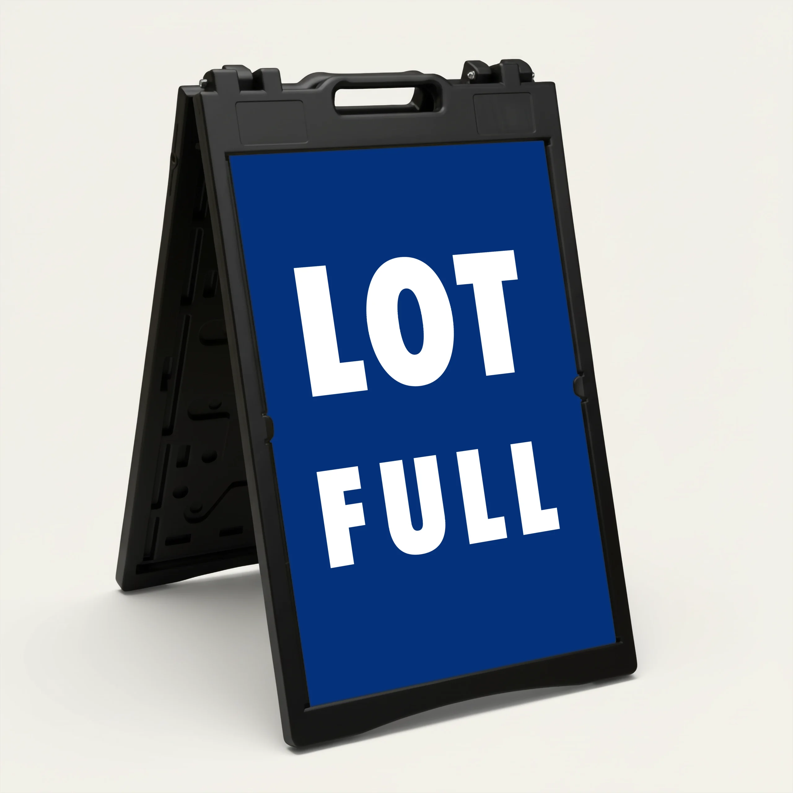 Lot Full sign blue background white text
