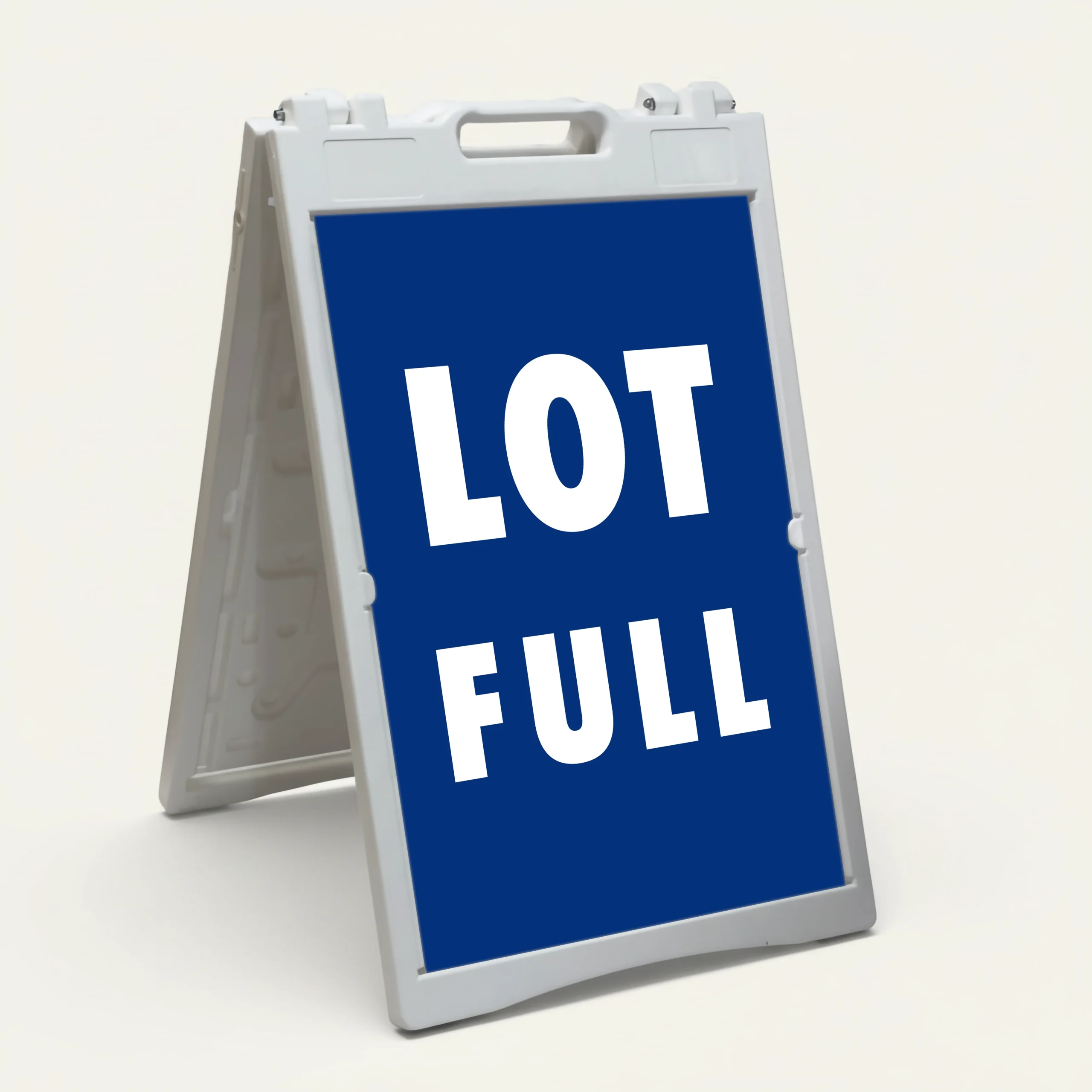 Lot Full sign blue background white text