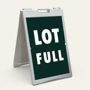 Lot Full sign green background white text