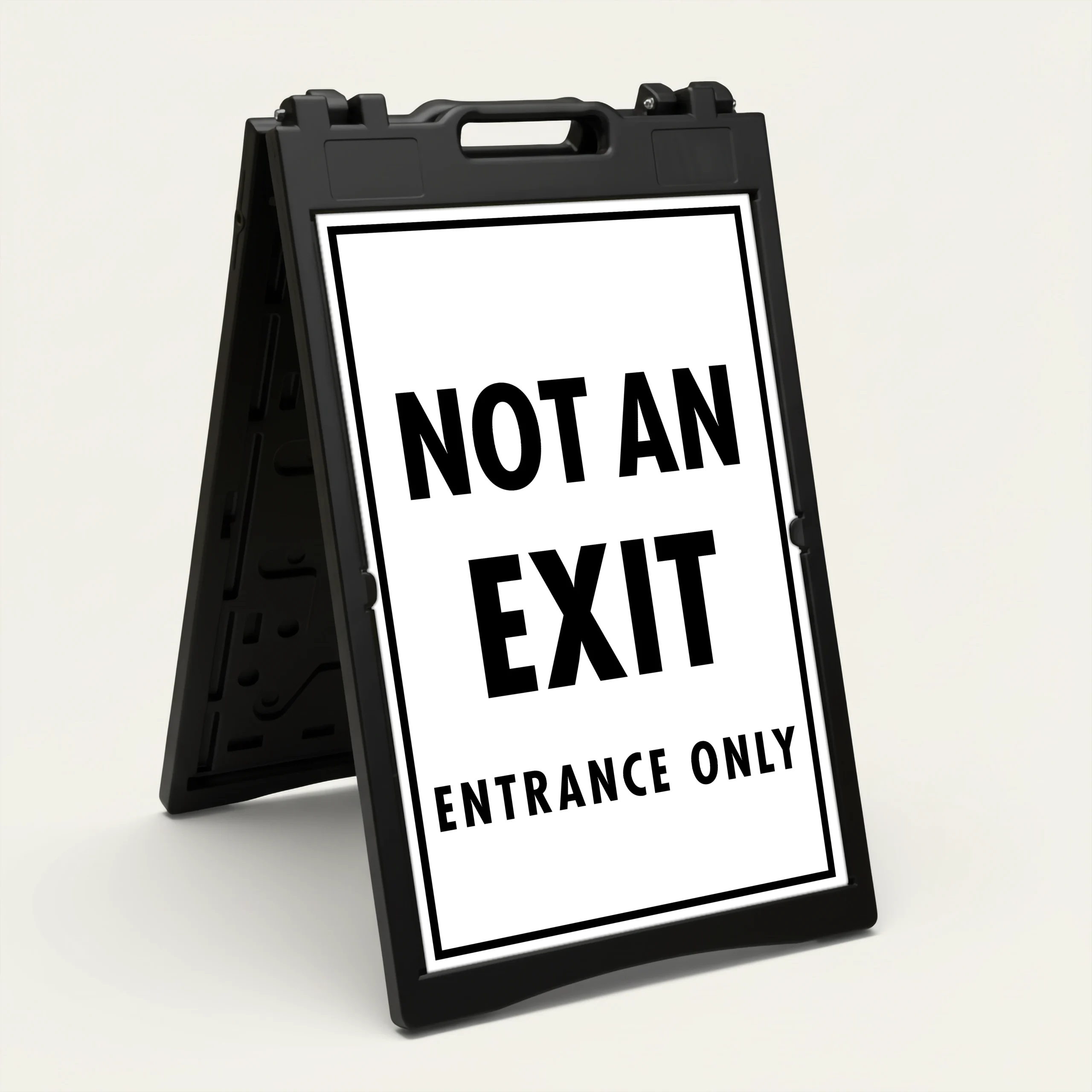 Not an Exit Entrance Only sign with white background and black text