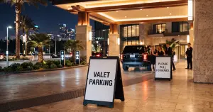 Valet Sign Placement