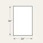 A-frame sign size spec
