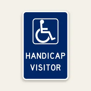 Handicap Visitor Parking Sign – Blue