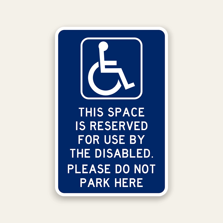 Handicap sign- do not park