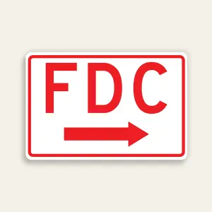 FDC Arrow Right Sign — White Background