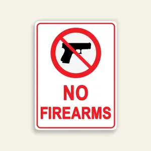 No Firearms Sign