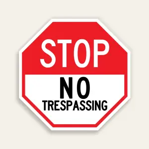 Stop No Trespassing Octagon Sign