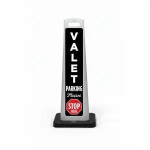 Valet Parking Please Stop Here Flat Cone Sign _Package 5